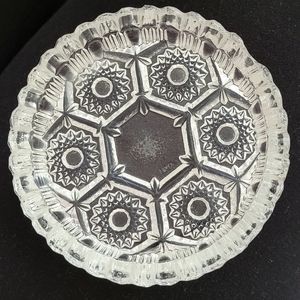 Vintage Italian Glass Ashtray With Sunburst Pattern